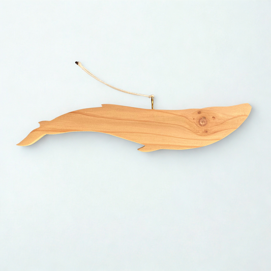 Wooden Decoration - Blue Whale Ornament