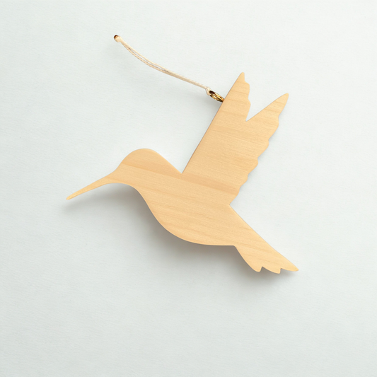 Wooden Decoration - Hummingbird Ornament