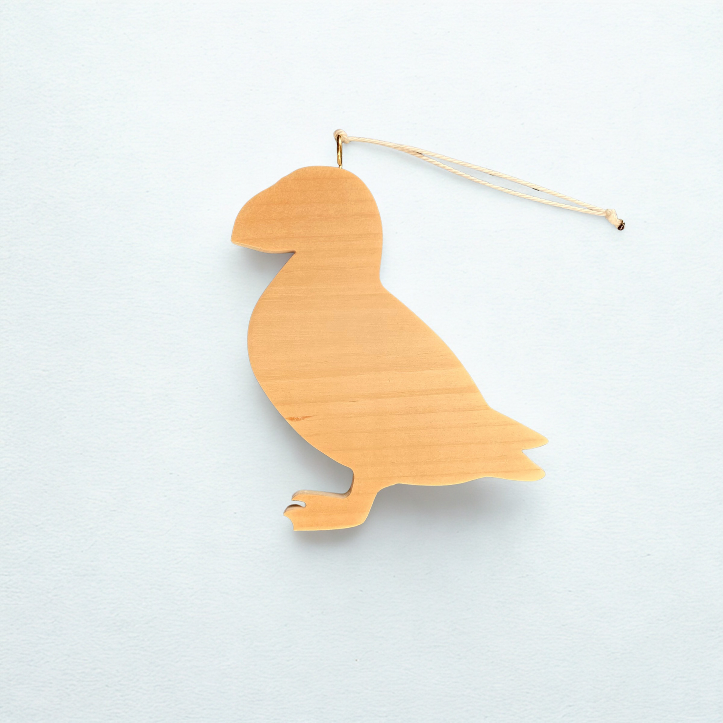 Wooden Decoration - Puffin Ornament